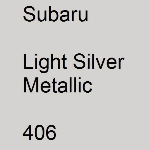 Subaru, Light Silver Metallic, 406.